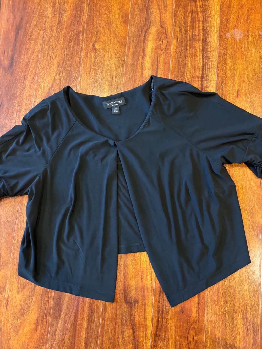 Perceptions Black Short Sleeve Bolero